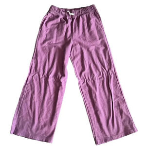 TEA Girls Purple Cotton Wide Leg Track Pants Size 12